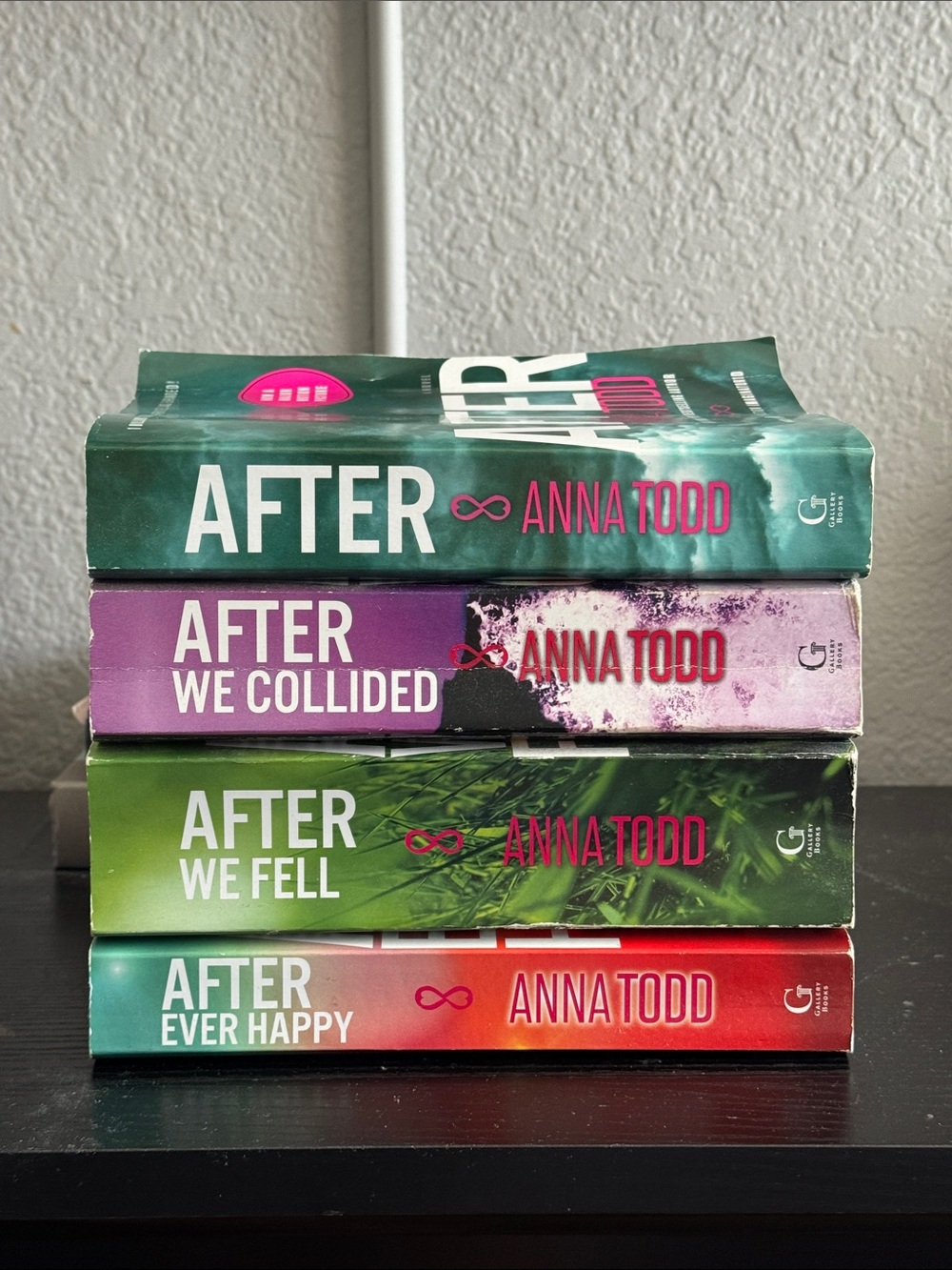 Anna Todd After Series Paperback Book Set - Teal, Purple, Green, Red Spines
